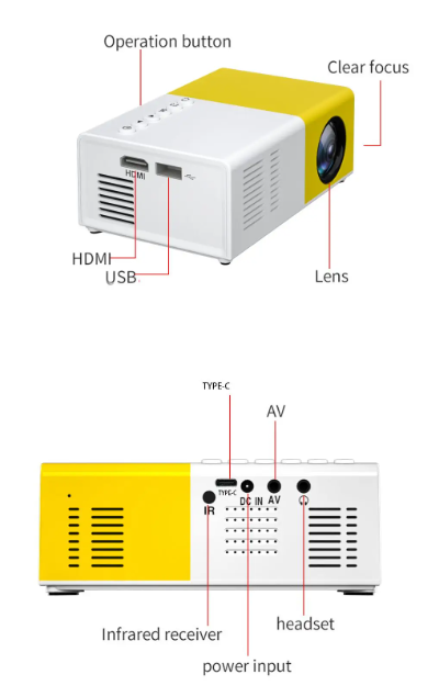 Portable mini projector Salange J9Pro