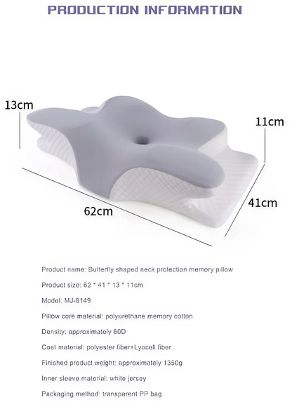 Orthopedic Memory Foam Butterfly Pillow