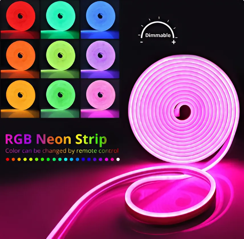 Neon LED (RGB/RGBIC) Strip Lights with Music Sync