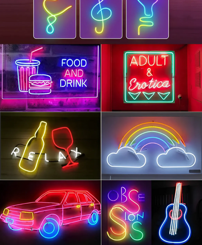 Neon LED (RGB/RGBIC) Strip Lights with Music Sync